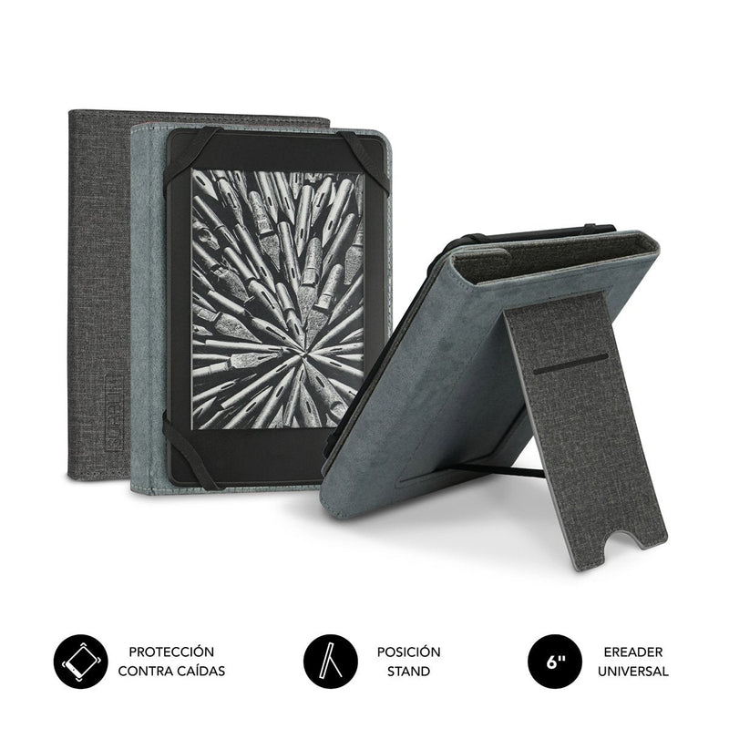 Subblim Case For Book Electronic Clever Ebook Stand Case 6' Grey