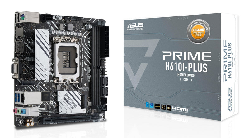 ASUS Motherboard Prime H610I-PLUS-CSM Intel H610 Lga 1700 Mini ITX
