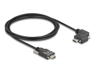 Delock 80957 USB Cable 2.0 USB Type-c™ Male With Screws a USB Type-c™ Male With Screws Acodado a Izquierda / D — image 1