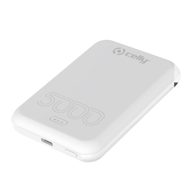 Celly Power Bank MAGPB5000EVOWH Battery External 5000MAH Charger Wireless White