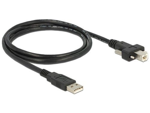Delock USB Cable 2.0 Type a Connector Male USB 2.0 Type B Connector Male With Screws 1M — image 1