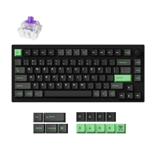 Keychron Keyboard Wrl P1 He RGB/Black P1H-M1Z