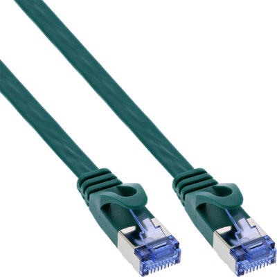 Inline Network Cable Flat , U/FTP, CAT.6A, Green 0,5M — image 1