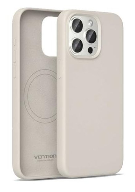 Case Silicone With Magsafe Vention KUFM0-40 Compatible With Iphone 15 Pro Max. Grey — image 1