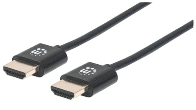 Manhattan HDMI Cable Super Slim High Speed With Ethernet 0.5M. Black — image 1
