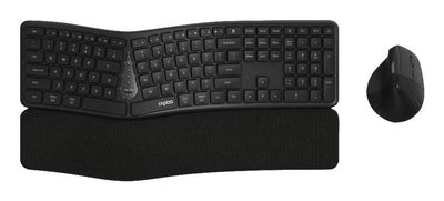 Rapoo Cableloses Multimodus-kombi-set 8810ME Qwertz Keyboard + Mouse Grey — image 1