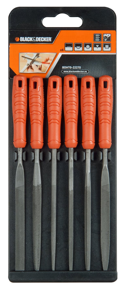 Black + Decker Set 6 Mini Limas Metal And Wood BDHT0-22270 — image 1