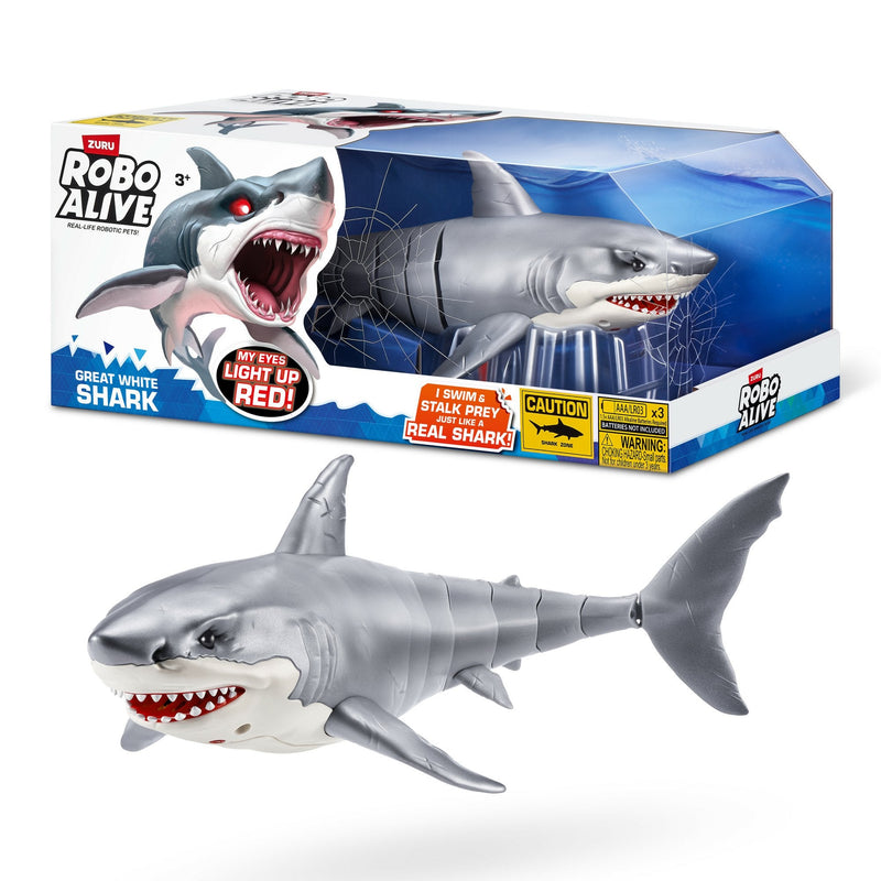 Zuru Robo Alive - Large Tiburón White Figure Toy 71126
