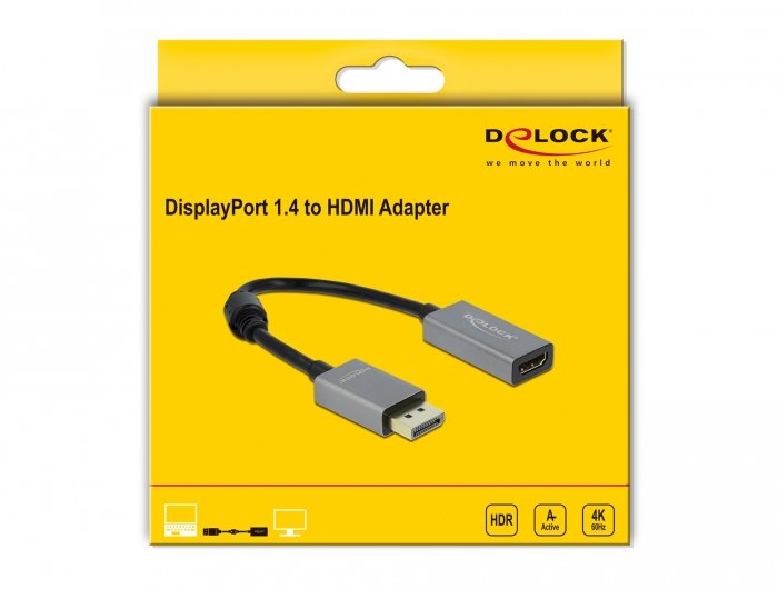 Delock Adaptador DisplayPort 1.4 - HDMI 4K 60 HZ (hdr)