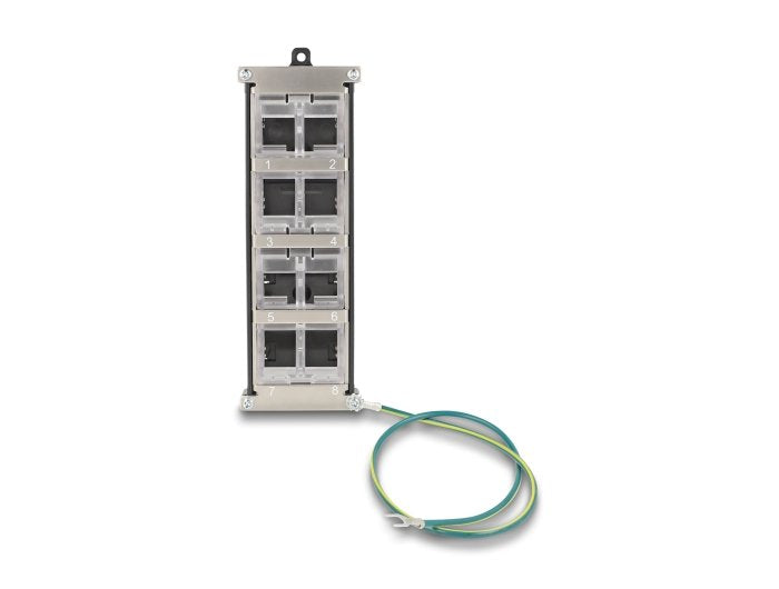 Keystone Bracket 8 Port Tiltable For Din Rail Or Wall Mount