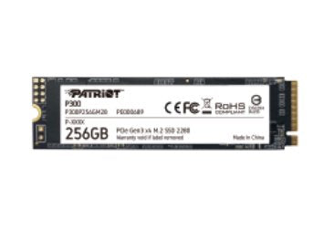 Patriot Drive SSD M.2 256GB P300 PCIE GEN3X4 1700/1100,4KIOPS R290K/W260K 80TBW 2280 — image 1