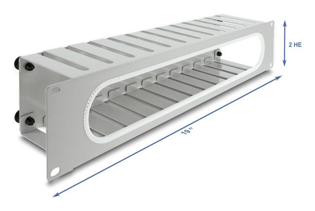 Delock 19? 2 He Organiser Cables Rangierpanel With Opening And Protector Bordes Grey