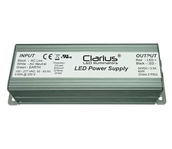 Clarius 24V 60W Output Power Supply Unit - IP67