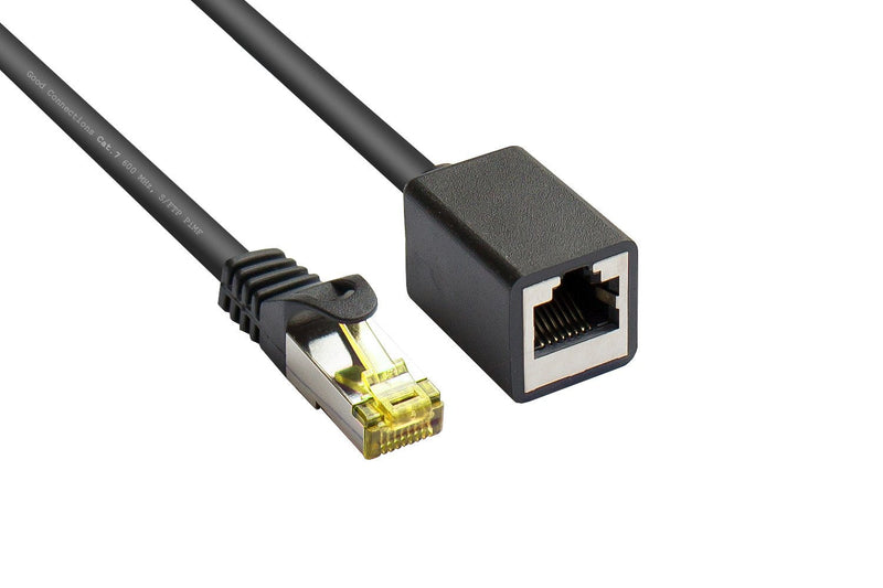Good Connections Cable Redverl. M. CAT.7 Rk Black 0,5M