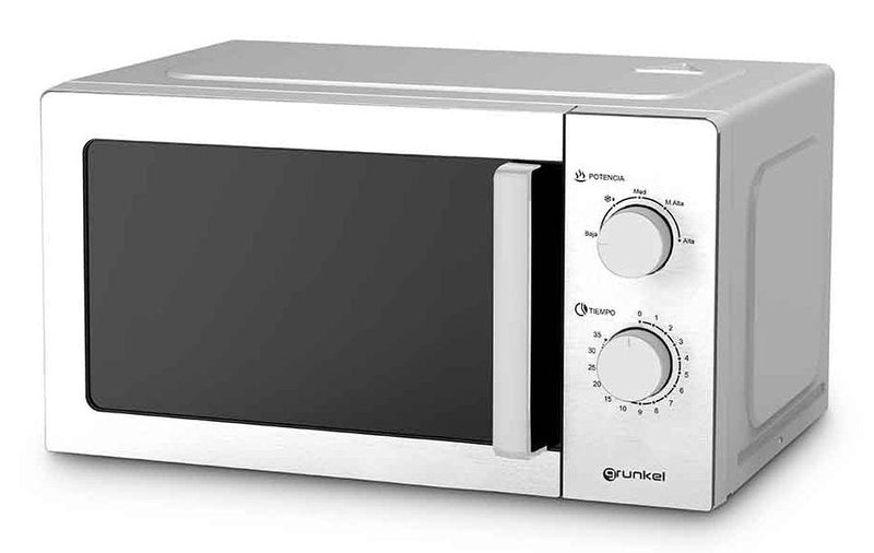 Grunkel Microwave 700W 20L Metalizado, With 4 Niveles Power