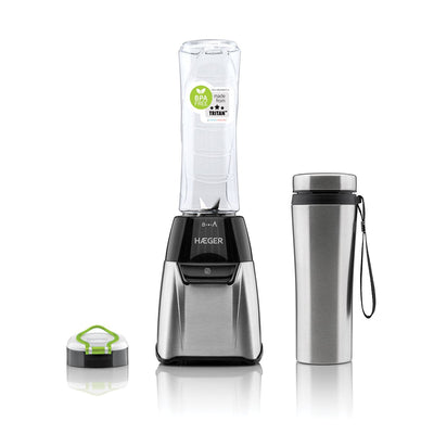 Haeger Blender Glass Sports Steel Inoxidable - 350W, Glass 600ML Tritan, Jarra Thermal — image 1