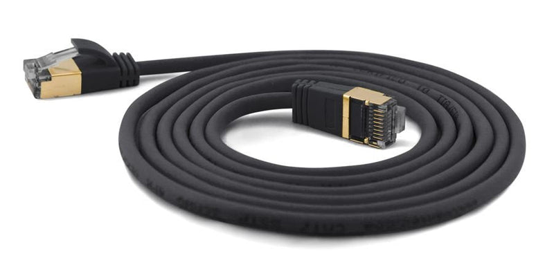 Wantecwire Sstp, Cable Connection CAT.7 Slim And Round Connector CAT.6A, D 4MM, Black Length 10,00M