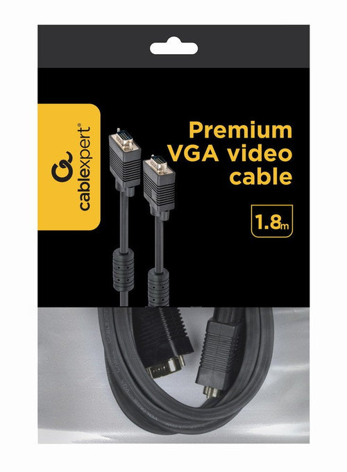 Gembird Cable VGA D-sub M/M 2 Ferritas 1.80M Black CC-PPVGA-6B — image 1