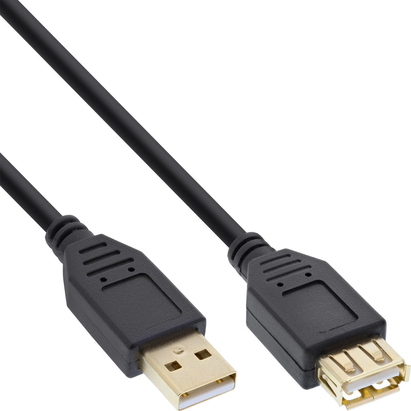 Inline Cable Alargador USB 2.0 Type a Male a Female Black 2M