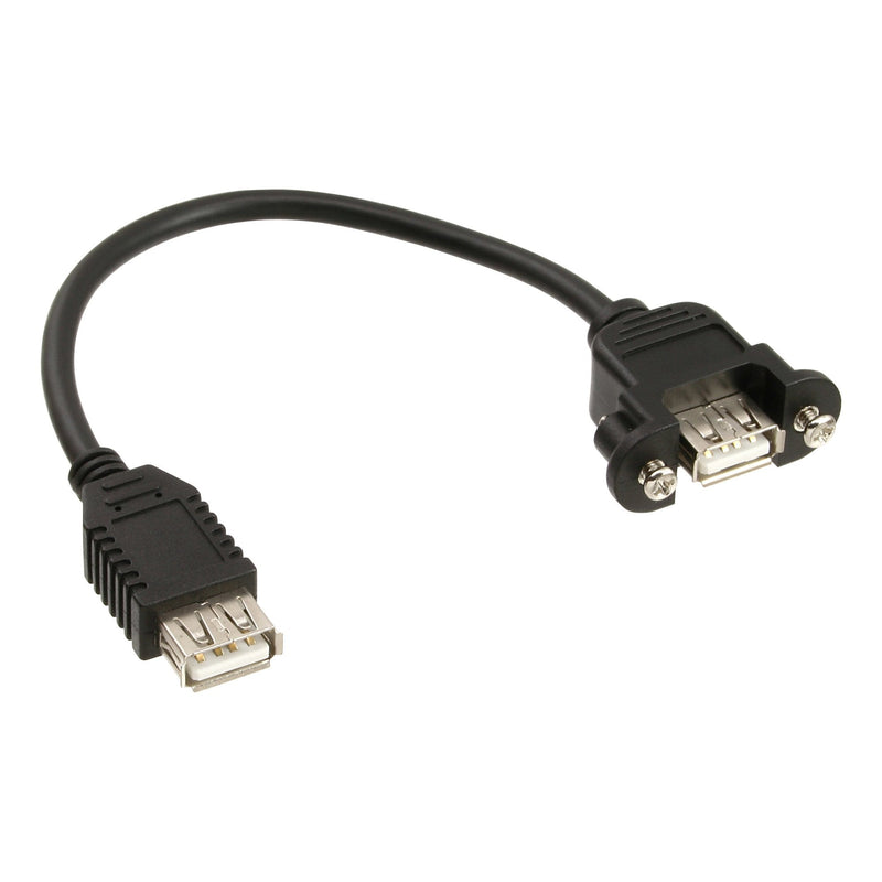 Inline Adapter USB 2.0 Type a Female a Connector Chasis Type a 0,2M