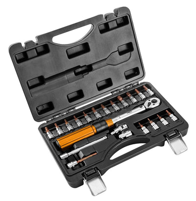Neo Tools Key Dinamométrica Bidireccional 1/4, 5-25NM, Set Of 21 Pieces — image 1