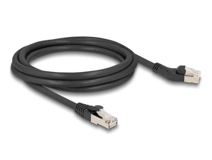 Delock RJ45 Network Cable CAT.6A S/FTP Machot a Male Gerade 2M Black