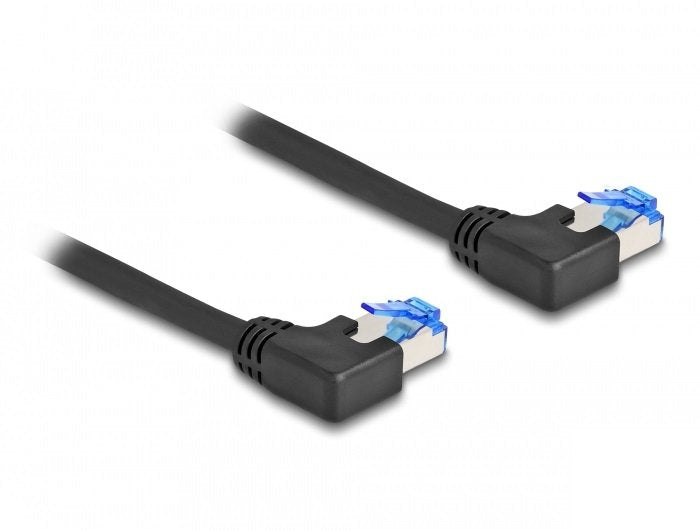 Delock 80210 Network Cable RJ45 CAT.6A S/FTP Acodado a Izquierda 1M Negro