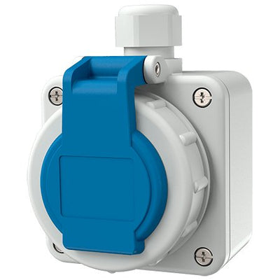 Mennekes 10863 Ap Socket Power IP68 Blue 16A With Bajonettdeckel — image 1