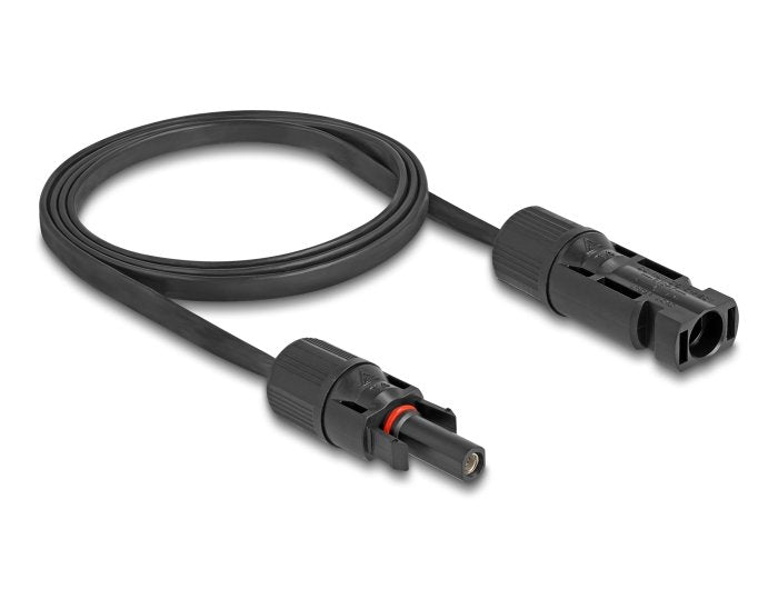 Delock DL4 Solar Cable Flat Connector Male a Female 1M Black