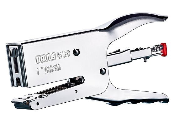 Novus Stapler Tenaza B 39 Ergonómica Metal Cromado Silver