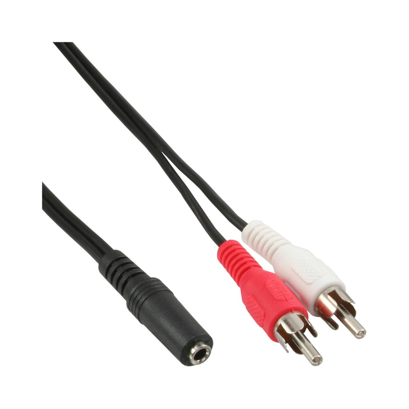 Inline Cable Audio 2X Rca Male a 3.5MM Stereo Female 0.2M