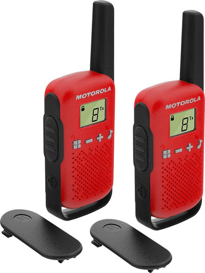 Motorola Walkie-talkie TLKR-T42 Red Packs 2 PMR446/8KM/16CANALES/500MW/Clip Cinturon 59T42REDPACK — image 1