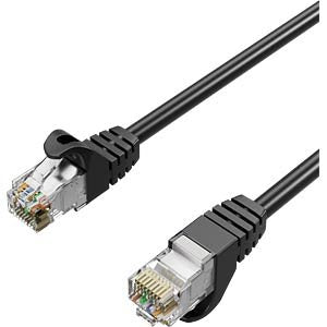 Shiverpeaks RJ45 Network Cable S FTP CAT.7, Pur, Black 3M — image 1