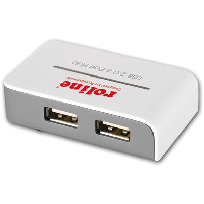 Roline USB 2.0 Hub Black And White 4 Ports, With Power Supply — image 1