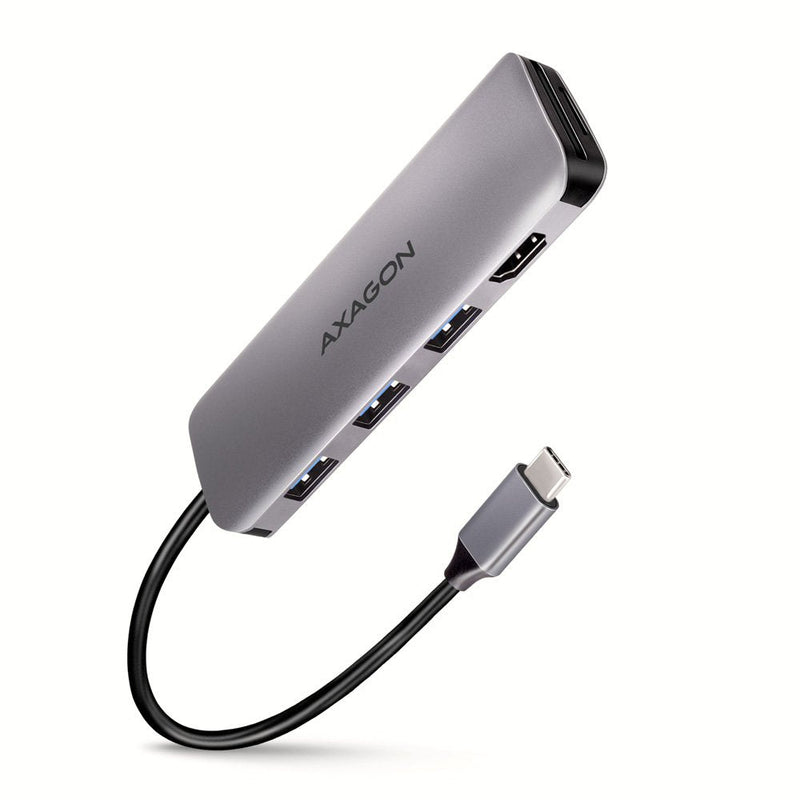 Axagon HMC-HCR3A 3x USB-A + HDMI + SD/microSD USB-C 3.2 Gen 1 Hub 20CM Alámbrico USB 3.2 Gen 1 (3.1 Gen 1) Typ