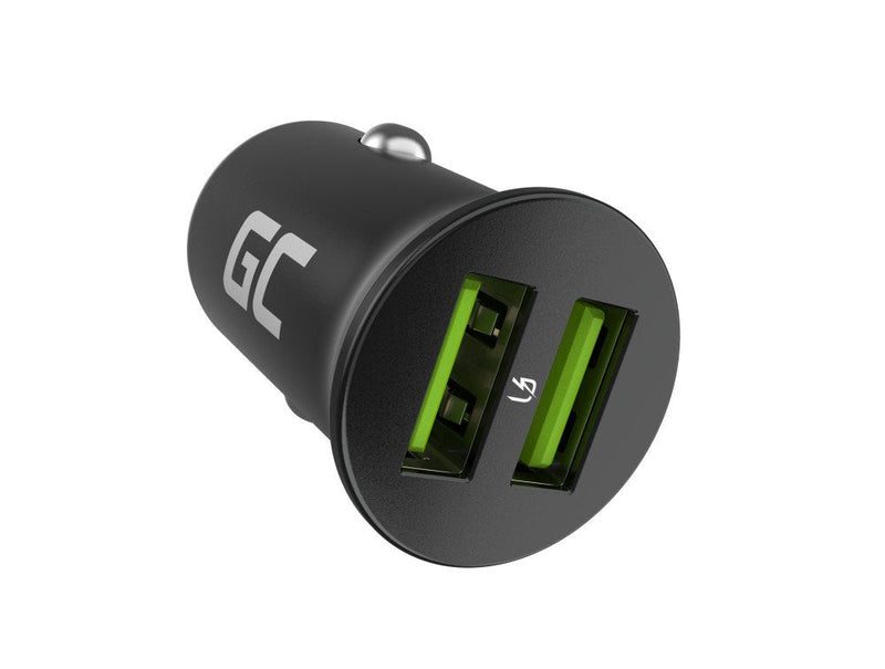 Green Cell Charger Gc CADM-GC-36AA USB 36W 2x USB-A Black Linterna, Gps,
