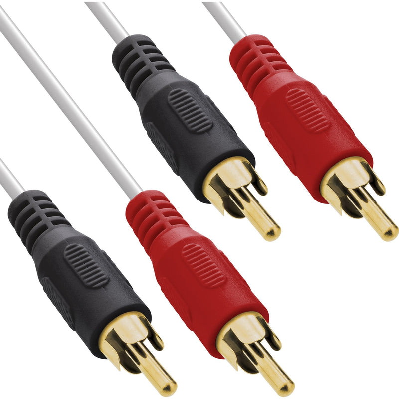 Inline Cable Audio 2X Rca Male a Male White/Gold 3M