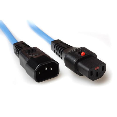 Powercord C13 IEC Lock - C14 Blue 1.5M, PC1125 — image 1