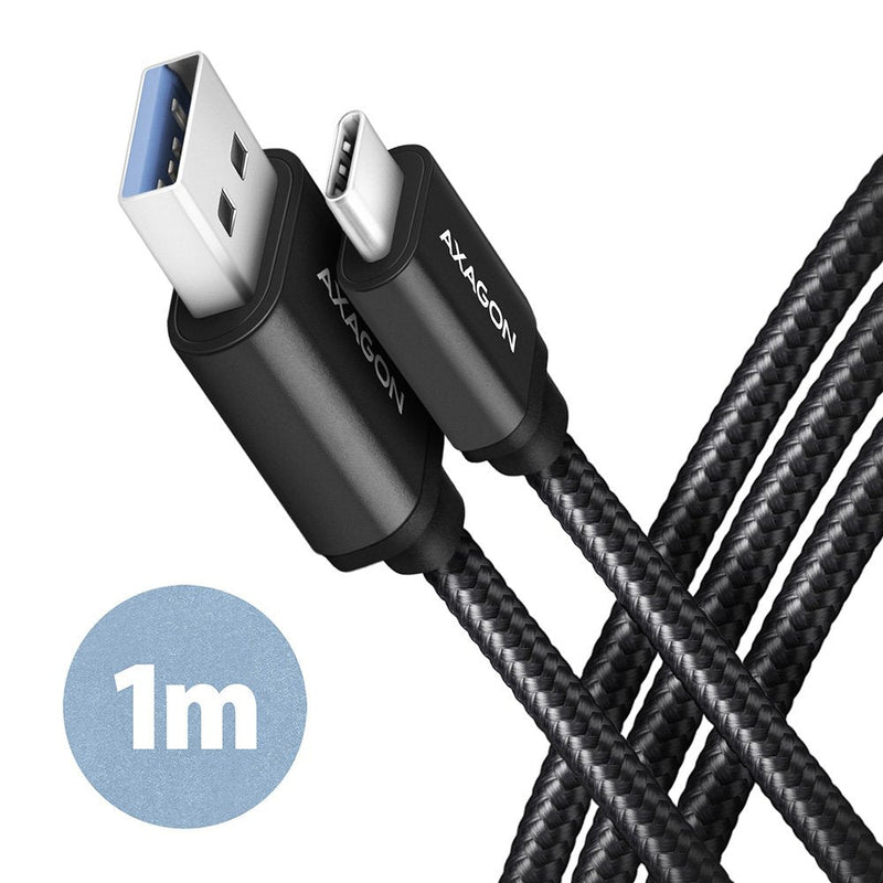 Axagon HCM3-AM10AB USB Cable -c Auf USB-A 3.2 Gen 1, Black - 1M