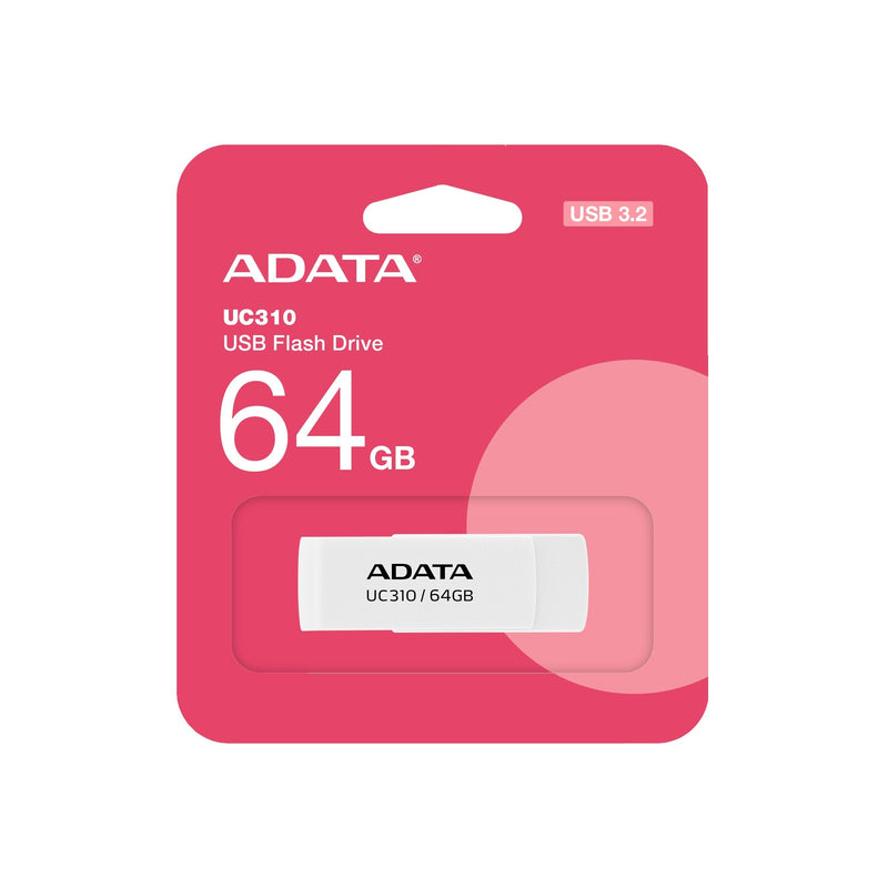 ADATA USB Flash Drive UC310 64GB, USB White USB-A 3.2 Gen 1