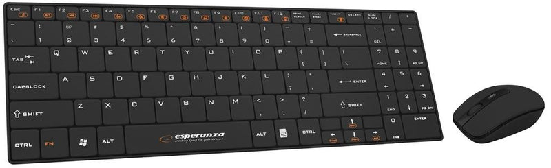Esperanza Keyboard English + Mouse EK122K RF Wireless QWERTY Black