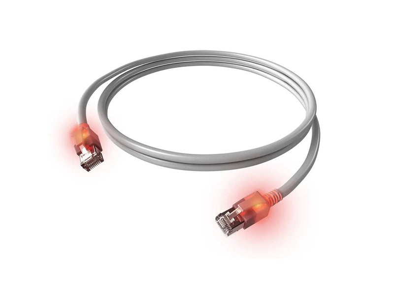 Easylan Cable Dualboot LED Network RJ45 S FTP KAT.6A Class Ea With Sacon Plug Lsoh Grey 1.5M
