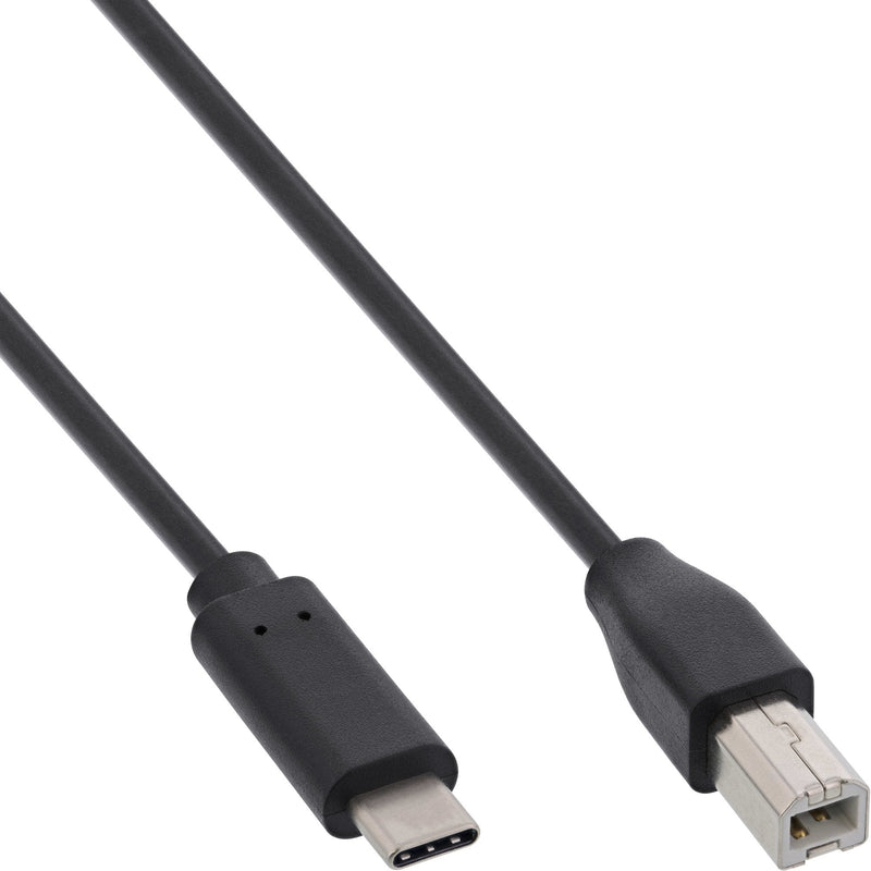 Inline® USB 2.0 Cable USB-C Male / Usb-b Male, Black 1M
