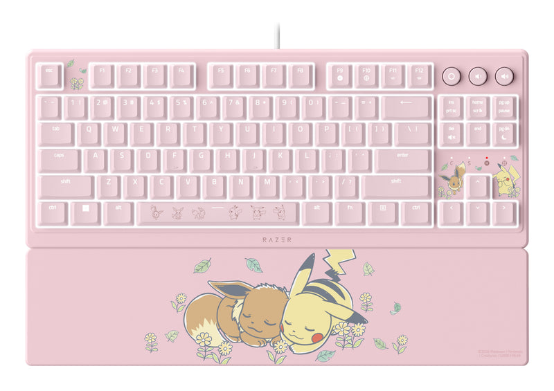 Razer Ornata V3 Tenkeyless – Pikachu & Eevee Edition Keyboard Set USB Pink