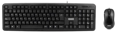 Oqo Kit Keyboard And Mouse With USB Cable OQO-TR001-U USB QWERTY Spanish Black — image 1