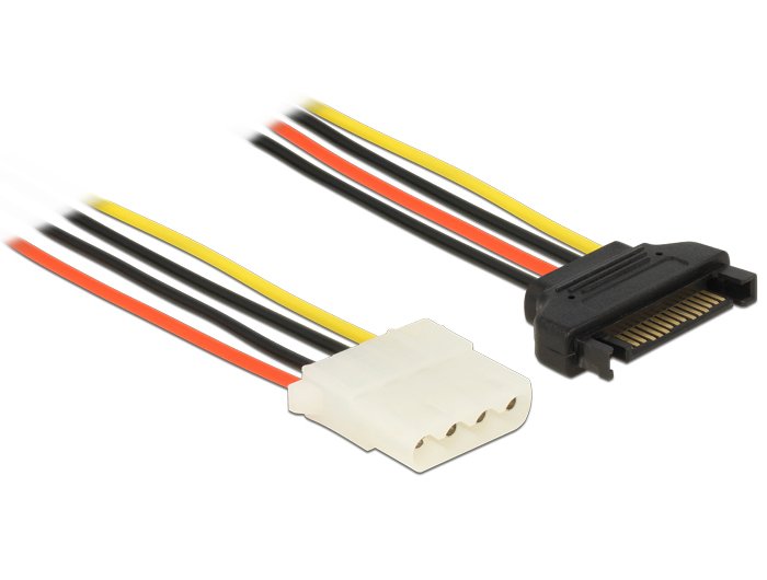 Delock Cable Power SATA 15PIN - Molex 4PIN H/H 0.20M