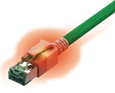 Easylan Dualboot LED Network Cable RJ45 S FTP CAT.6A (class Ea), With Sacon Plug Lsoh, Grn, 3M — image 1