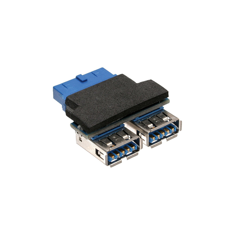 Inline Adapter USB 3.0 Internal 2x USB a Female Head Motherboard
