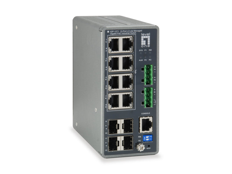 Levelone Switch 8X Ge IGP-1271 4XGSFP 240W 8XPOE