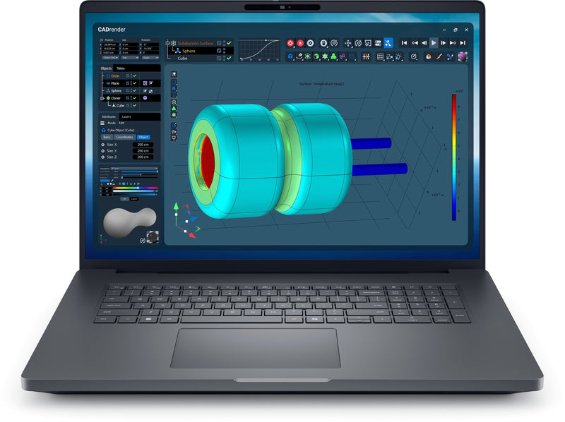 Dell Laptop Pro Max. 18 Plus MB18250 U7 265HX 32GB SSD 1TB Rtx Pro 2000 8GB 18 QHD + W11P